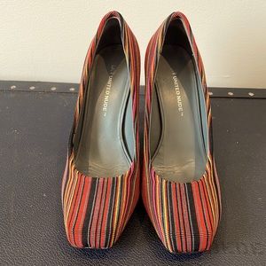 UNITED NUDE SIZE 40 Rainbow Stripe Heels